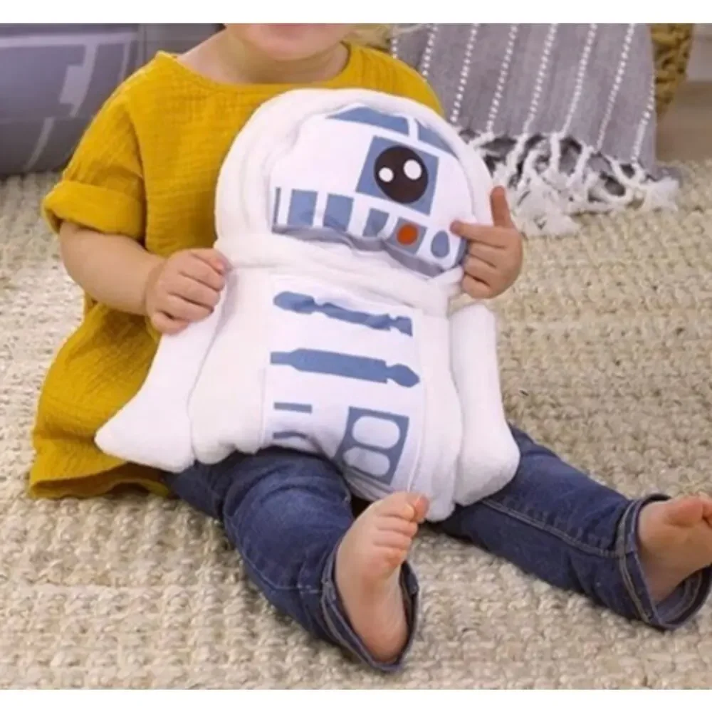 Star Wars The Mandalorian R2-D2 Character Shaped Plush Toddler Blanket. 30x40